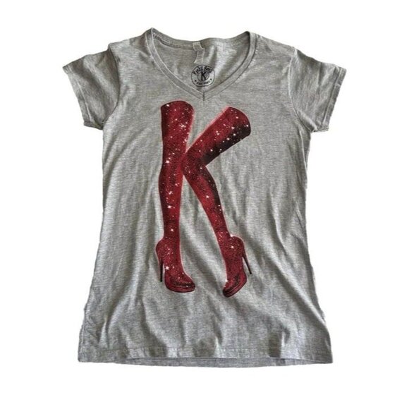 Woman Medium NYC Broadway Show Kinky Boots The Musical Grey B'Way Merch T Shirt - Picture 1 of 6